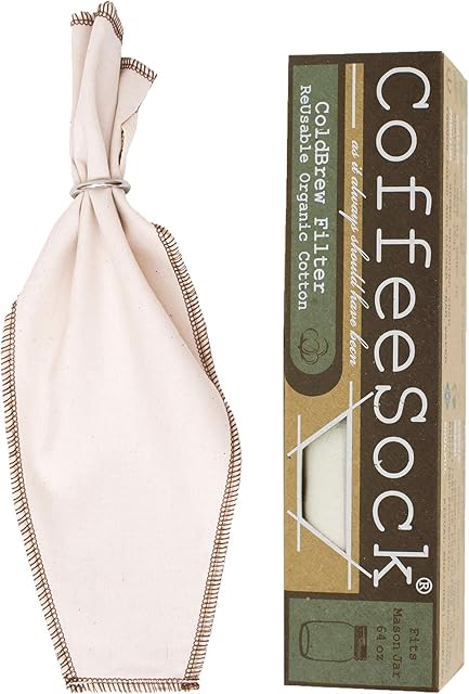 ColdBrew Filter - GOTS Certified Organic Cotton Reusable Coffee Filter (CB64-01)