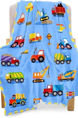 BOOPBEEP Toddler Blanket for Boys Girls Truck Car Throw Blankets