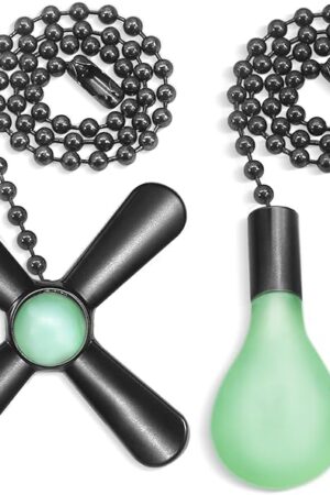 Black Ceiling Fan Pull Chain Set