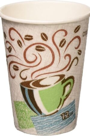 Dixie Paper Perfectouch Disposable Hot Cups, 12 OZ Cups / 50 Count