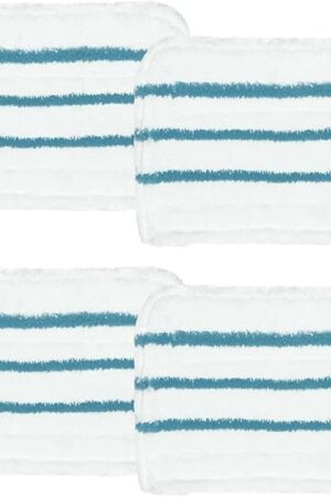 4 Packs Replacement Mop Pads Compatible with Black & Decker Steam Mop SM1600 SM1610 SMP20 Series HSMC1361SGP BDH1855SM, Microfiber Reusable Washable Mop Pads for Floor Cleaning
