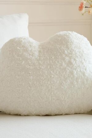 Cloud Pillow, Decorative Cloud Pillows for Couch Bed, Cozy Cloud Shaped Throw Pillow, Home Decor Throw Pillow for Bedroom Living Room (White, 14.9 X 11.4 Inches)