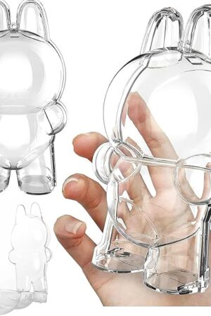 The Protective labubu Case Cover for Standing - Crystal-Clear Hard labubu display case, Dustproof Scratch-Resistant Portable labubu hard case, Compatible labubu cover for Standing (Figure Not Included)