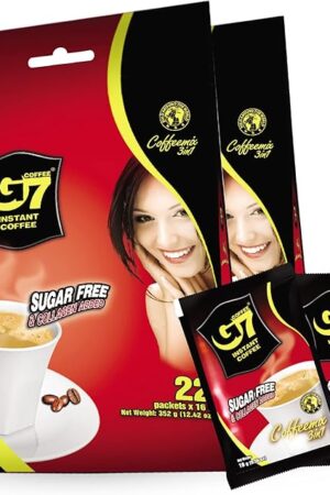 — G7 3 in 1 Instant Collagen Coffee — For Hair, Skin, & Nails — With Added Collagen, Non-dairy Creamer, and Low Sugar — Low Caffeine — Instant Vietnamese Coffee (22 Single Serve Packets, 2 Pack)