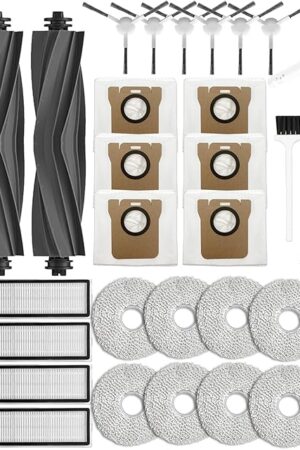 Yivy 28Pcs Replacement Parts for Dreame L10s Ultra/L10 Ultra/ L10s pro/ L10s Pro Gen 2/ L10 prime(Not for L10s Pro Ultra Heat); Xiaomi X10+/ X20+ Accessories : 2 Main Brushes, 6 Side Brush, 8 Mop Pad