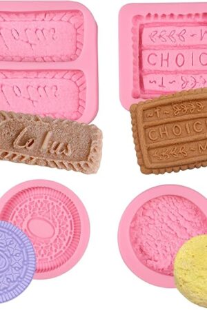 Biscuit Silicone Molds Cookies Chocolate Candy Fondant Molds Can Be Used for Cake Decorating Cupcake Toppers Cookies Butter Floral Paste Dough Plaster Resin Clay