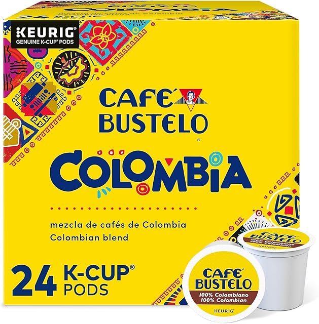 Cafe Bustelo 100% Colombian Coffee Keurig® K-Cup® Pods, Medium Roast, 24/Box (6107)