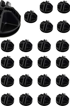 32 Pieces Cube Connectors Plastic Storage Wire Cube Organizer ABS Connectors for Modular Closet Storage Organizer and Wire Shelf (Black)