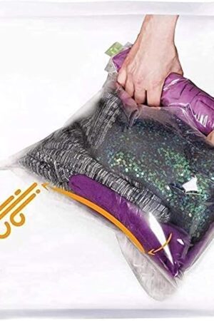 12 Space Saver Storage Bags for Clothes for Travel - Compression, no Vacuum Sacks - Luggage Accessories