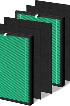 2 Sets 150 Filter Replacement for Coway Airmega 150 Air Purifier, 2 Green True HEPA and 4 Active Carbon Filter, AP-1019C-FP