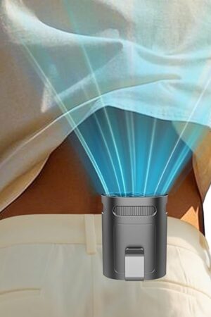 Waist Fan Clip on-Mini Lightweight Portable Fans Rechargeable Under Shirt Belt Pants Body Fans that Blow Cold Air,Waistband Cooling Fan,Powerful Small Personal Hanging Neck Cooler AC Travel Black
