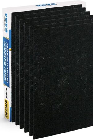 VEVA Air Purifier Filter Replacements - 6 Pack Precut & Compatible with Honey-well HPA200 Purifiers - Premium Activated Carbon Pre-Filters