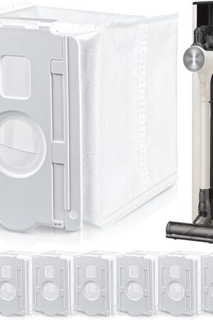 8 Pack Vacuum Dust Bag for LG CordZero All-in-One Cordless Cleaner A939KBGS, A938KBGS, A937KGMS and A949KTMS, Dirt Disposal Vacuum Replacement Bags Compatible with LG All-in-One Tower