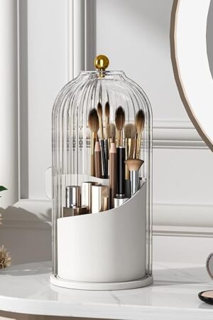Clear Transparent Makeup Brush Holder Make Up Organizers for Vanity for Bathroom Countertop