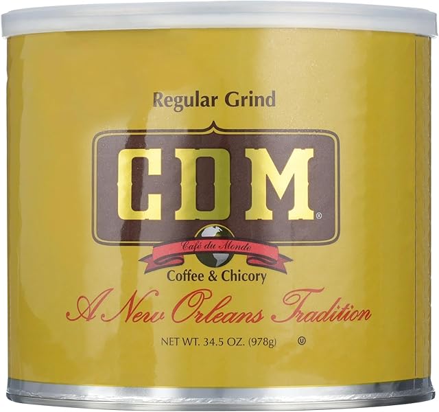 CDM Ground Coffee & Chicory Regular Grind, 34.5oz Can (Pack of 1)