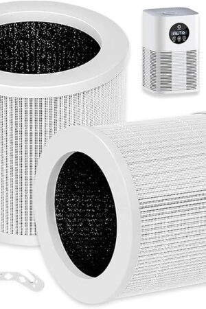 2 Pack A1 Replacement Filter Compatible with VEWIOR Air Pu-rifier HQKJ-80,HQSC-50,KOIOS HQKJ-50 Air Purifier,AMEIFU AP01W,H13 True HEPA Air Cleaner Filter for A1 Air Pu-rifier