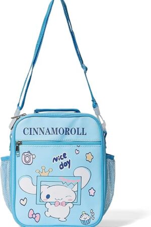 Cute Lunch Bags for Women, Large Capacity Lunch Tote with Adjustable Shoulder Strap, Reusable Insulated Lunch Box (Blue3)