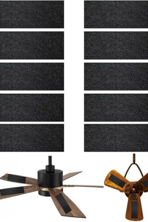 10 Pack Ceiling Fan Filters for Blades - Ceiling Fan Air Purifier Pads - Activated Coconut Carbon Fan Filter for Ceiling Fan - Ceiling Fan Accessories Dust Catcher
