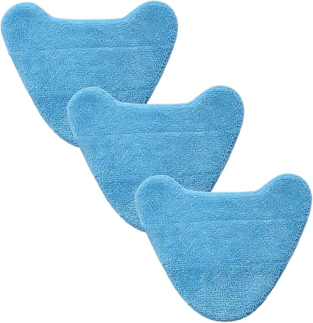 3 Pack Reusable Replacement Refills Steam Mop Pads Compatible with Hoover WH01100 WH20200, Microfiber Washable Cleaning Pads Fits for Vax S2 S2C S3 S3S, 12.6×8.7Inch
