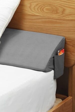 Vekkia King Wedge Pillow Headboard/Bed Wedge Pillow for Headboard/Bed Gap Filler/Headboard Pillow,Pillow Wedge for Headboard Gap(0-6"),Stop Loosing Your Pillows,Phone(Gray 76"x10"x6")
