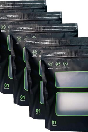 5PCS 1 Pound Storage Terp Bags 58%-62% RH 2-Way Humidity Control Bags for Curing & Storage Resealable Humidity Bags (16 Ounce, 1lb)