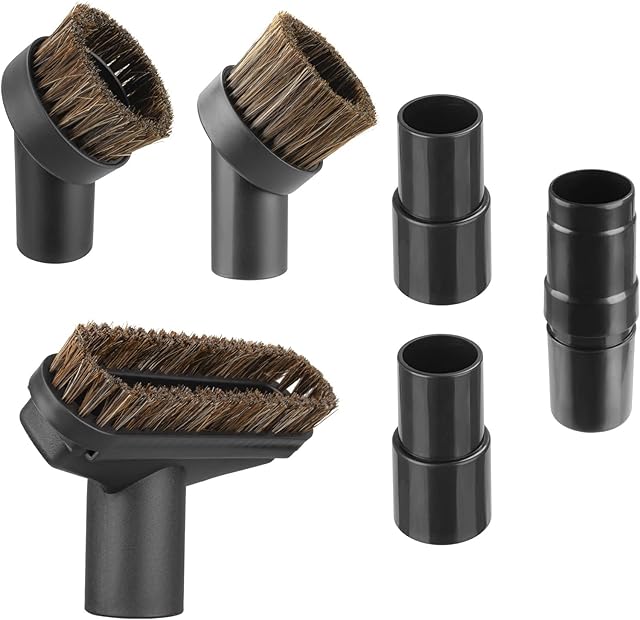 Soft Horsehair Vacuum Brush Attachment with Vacuum Hose Adapter for Shark Vacuum Attachments (6 Pcs)