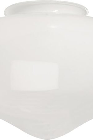 Craftmade K068 Globe Schoolhouse Fan Fitter Glass, 4" Neck Diameter, White, 1 Pcs