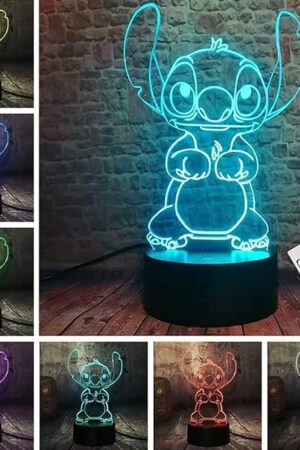 3D Illusion Night Light, 16 Color Night Light - 3D LED Intelligent Remote Control Lamp for Children's Room Decoration and Children's Gifts