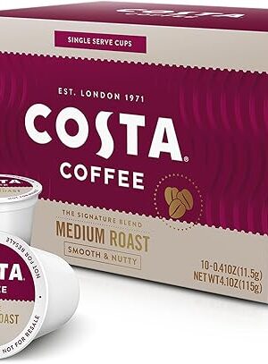 Costa Coffee Medium Roast Single Serve Pods - Signature Blend - 10 ct Box