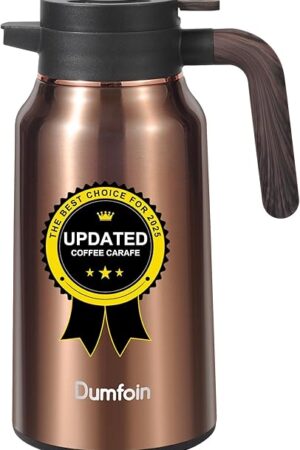 Carafes for Hot Liquids 70 oz - 12 Hour Hot Stainless Steel Thermal Coffee Carafe-Insulated Coffee Carafes For Keeping Hot/Cold Coffee, Tea, Water, Drink Dispenser for Parties(Gold)
