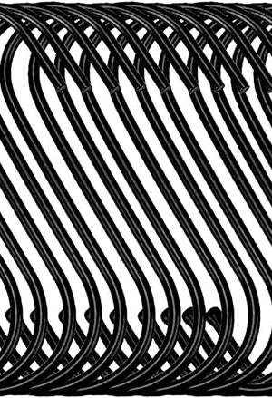 Black Metal Steel Hanging Hooks, 30 Pack