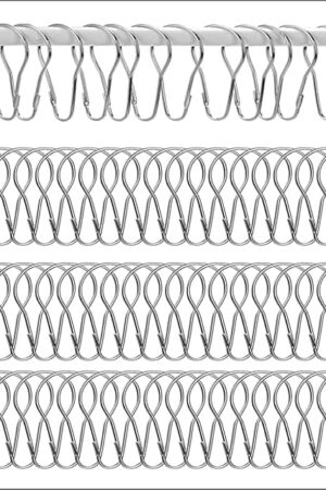 100 Pack Shower Curtain Hooks, 2.5" Metal Shower Curtain Rings, Rust Proof Stainless Steel Hanging Clips