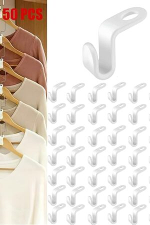 Clothes Hanger Plastic Hooks Connector Hooks 50PCS