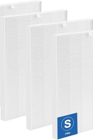 4 Pack C545 HEPA Replacement Filter S Compatible with Winix C545 Air Purifier, Replaces for Winix Filter S 1712-0096-00 and 2522-0058-00