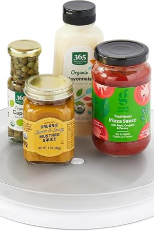 YouCopia FridgeView Fridge Turntable, Lazy Susan Organizer for Refrigerator Storage, 11? , White