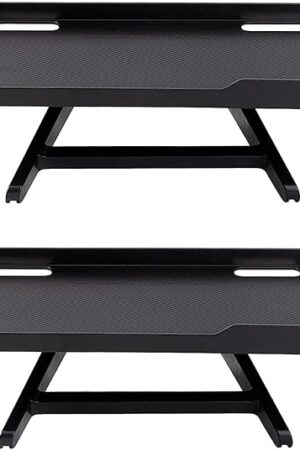 2-in-1 Adjustable TV Top Shelf & Screen Shelf Monitor Top Storage Bracket for Cellphone, Media Boxes, Game Console, Router & Home (11.8 x 4.7 Inch)