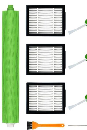 7 Pack Replacement Parts for iRobot Roomba i3 i3+ i4 i6 i6+ i7 i7+ i8 i8+/Plus E5 E6 E7 I,E &J Series Vacuum Cleaner, 1 Set Multi-Surface Rubber Brushes, 3 HEPA Filters, 3 Edge-Sweeping Brushes