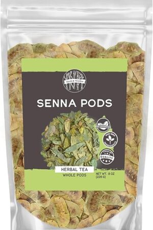Birch & Meadow 8oz of Senna Pods Whole, Herbal Tea, Mild Bitter Taste