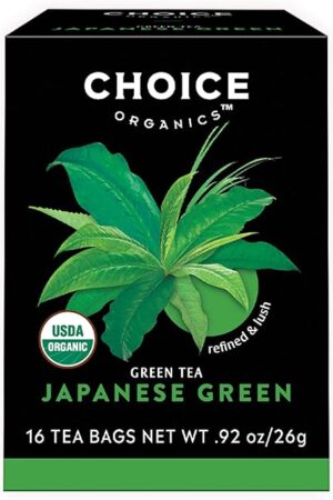 Choice Organics - Organic Japanese Green Tea (6 Pack) - Compostable - Contains Caffeine - 96 Organic Green Tea Bags