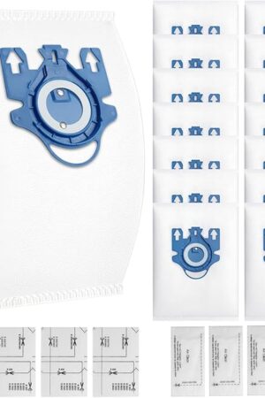 14 Pack 3D Airclean GN Vacuum Bags Compatible with Miele Classic C1, Complete C1, C2, C3, S400i S600 S2 S5 S8 Series, with 4 MP Filters, 4 AC Filters