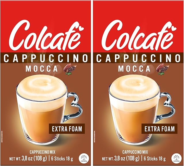 Colcafe Instant Mocca Cappuccino, 6 sticks per pack, Pack of 2