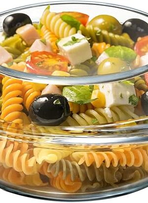 13OZ Mini Glass Casserole Dish With Lid, 5.5in Oven Safe Bakeware with Handles, Microwave Oven Safe Glass Bowl with Lid