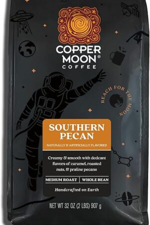 Copper Moon Medium Roast Whole Bean Coffee, Southern Pecan Blend, 2 Lb