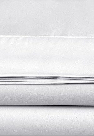 4U'LIFE Single Flat Bed Sheet, Ultra Soft & Comfortable Double Burshed Micrifiber(White, Twin)