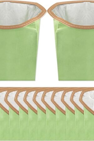 15 Pack Replacement 107314 Micro Filter Bags for ProTeam Super Coach Pro 6 GoFree Flex Pro and ProVac FS 6 Vacuum Open Triangular Collar 6 Quart