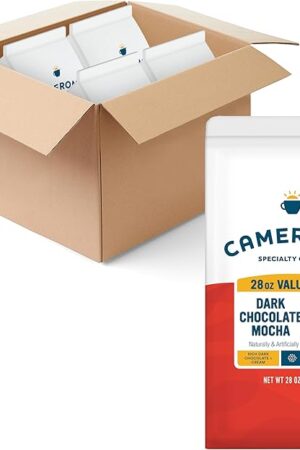 Cameron's Coffee Roasted Ground Coffee Bag, Dark Chocolate Mocha, Smooth Flavored Coffee, Sustainable, Small-batch Roasted, 28 Ounce (Pack of 1)