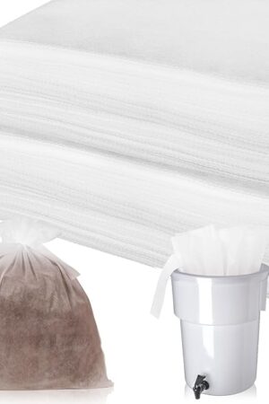 50 Piese Cold Brew Coffee Filters with Drawstring, 20" X 20" Commercial Cold Brew Bags for Commercial Model Cold Brew Coffee Makers and 5 Gallon Commercial Systems, Brew Up To 5 LBS Coffee