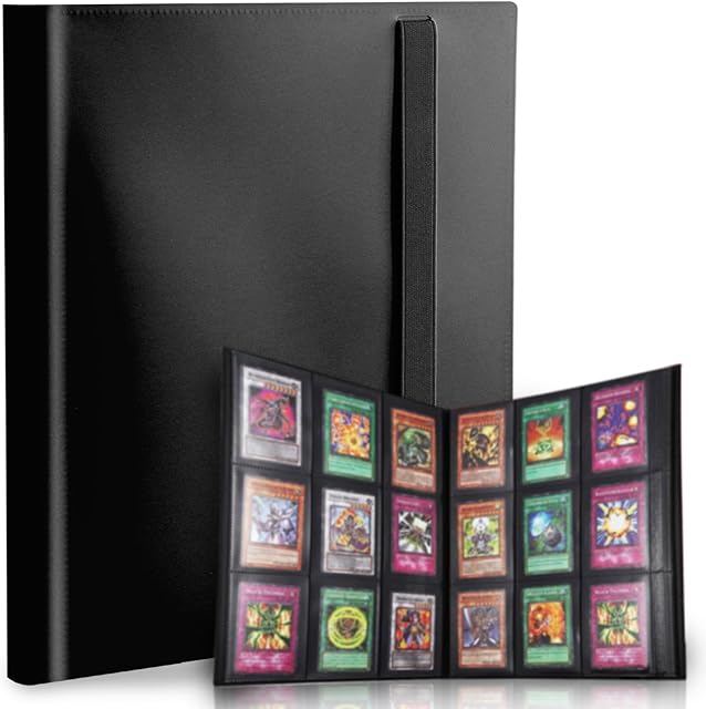 The Card Binder, 9 Pocket Trading Card Album Folder,20 Pages, 360 Card Capacity Sports Card Binder, Premium Card Binders Compatible with MTG, TCG, Baseball Cards (Black)