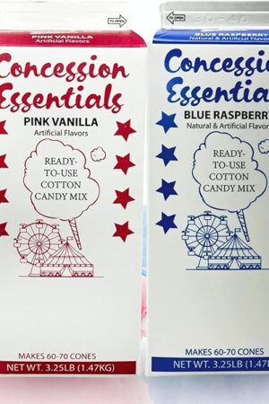 Concession Essentials - CE Floss Sugar -2pk Cotton Candy Floss Sugar 2 Pack (Pink Vanilla and Blue Raspberry)