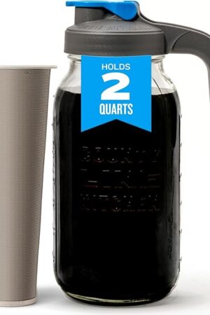 County Line Kitchen Glass Cold Brew Coffee Maker 2 Quart 64 oz Glass